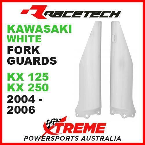 Rtech Kawasaki KX125 KX250 KX 125 250 2004-2006 White Fork Guards Protectors