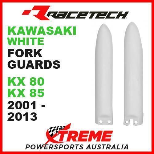 Rtech Kawasaki KX80 KX85 KX 80 85 2001-2013 White Fork Guards Protectors