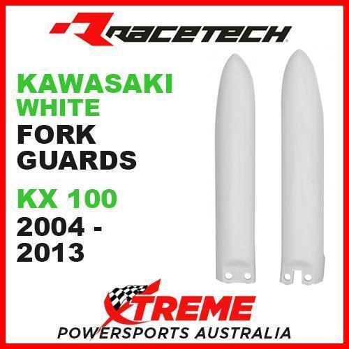 Rtech Kawasaki KX100 KX 100 2004-2013 White Fork Guards Protectors