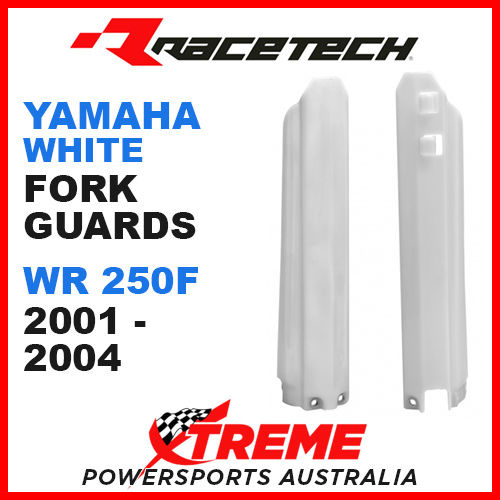 Rtech Yamaha WR250F WRF250 2001-2004 White Fork Guards Protectors