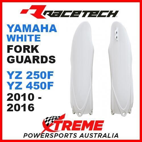 Rtech Yamaha YZ250F YZ450F YZF 2010-2018 White Fork Guards Protectors