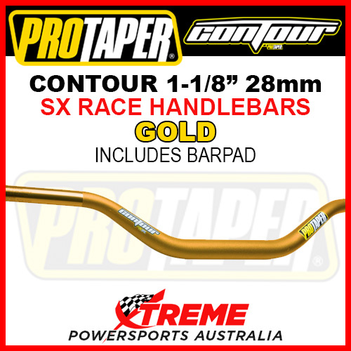 ProTaper 020210 Contour Handlebar Oversize 1-1/8" Fat Bars SX Race Bend Gold