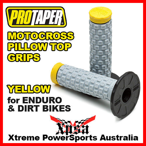 ProTaper Pillow Top Grips Tri-Density Yellow Tip MX Motocross Dirt Bike 02-4853