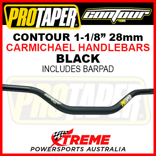 ProTaper 027909 Contour Handlebar Oversize 1-1/8" Fat Bars Carmichael Bend Black 02-2041
