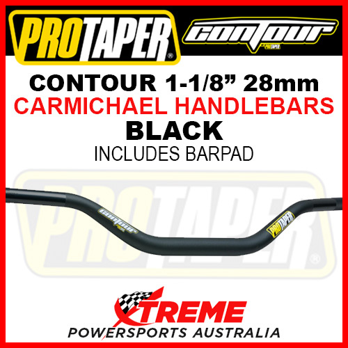 ProTaper 027909 Contour Handlebar Oversize 1-1/8" Fat Bars Carmichael Bend Black