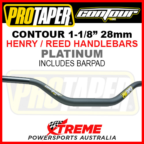 ProTaper 027926 Contour Handlebar Oversize 1-1/8" Fat Bars Henry/Reed Bend Platinum