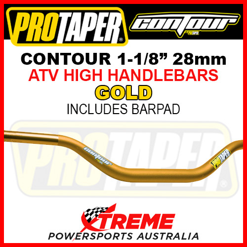 ProTaper 027980 Contour Handlebar Oversize 1-1/8" Fat Bars ATV High Bend Gold