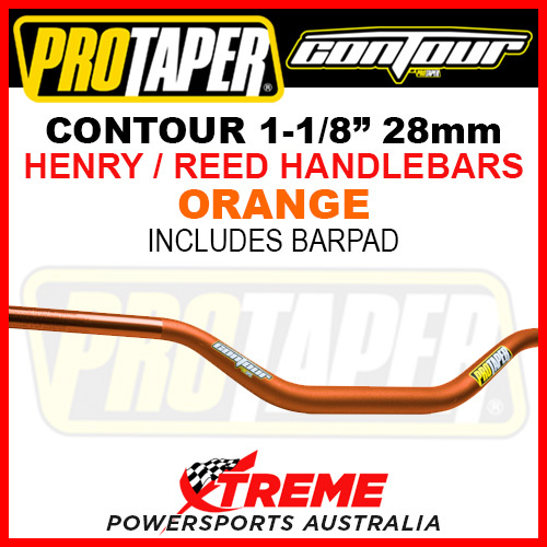 ProTaper 027996 Contour Handlebar Oversize 1-1/8" Fat Bars Henry/Reed Bend Orange