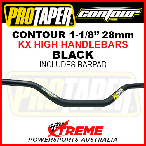 ProTaper 027929 Contour Handlebar Oversize 1-1/8" Fat Bars KX High Bend Black