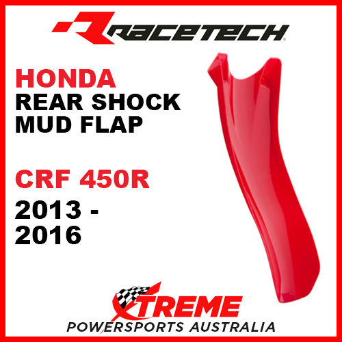 Rtech Red Honda CRF450R 13-16 Rear Shock Guard Mud Flap Plate R-PSPCRFRS013