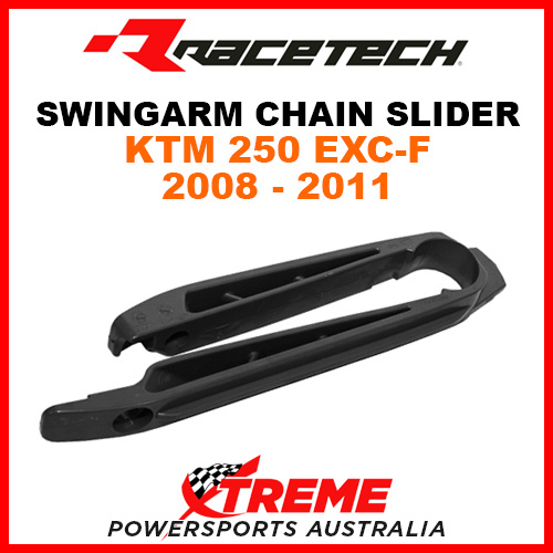 Rtech KTM 250 EXC-F EXCF 2008-2011 Black Swingarm Chain Slider