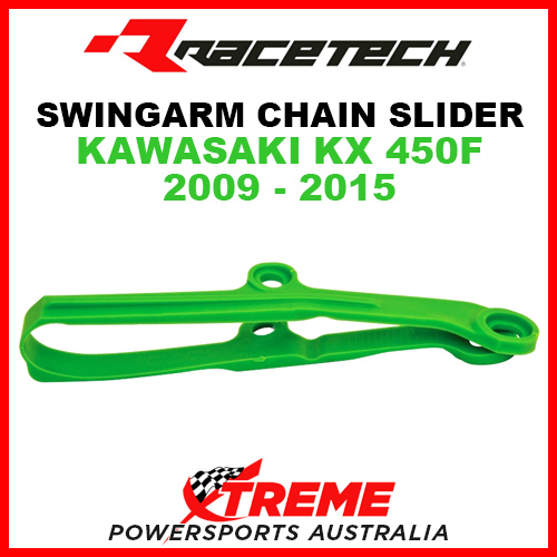 Rtech Kawasaki KX450F 2009-2015 Green Swingarm Chain Slider