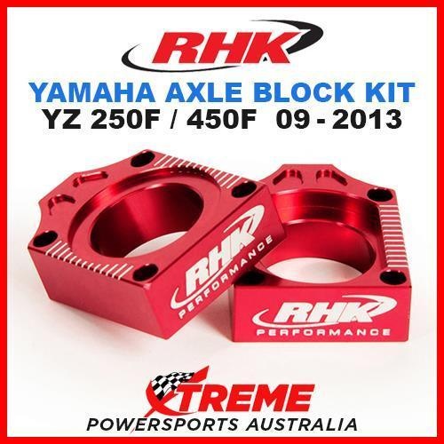 RHK MX AXLE BLOCK KIT RED YAMAHA YZ 250F 450F YZ250F YZ450F 2009-2013 DIRT BIKE