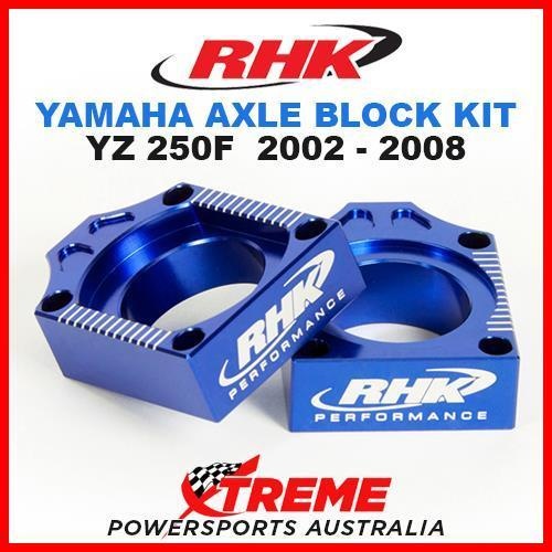 RHK MX AXLE BLOCK KIT BLUE YAMAHA YZF250 YZ 250F YZ250F 2002-2008 MOTO DIRTBIKE