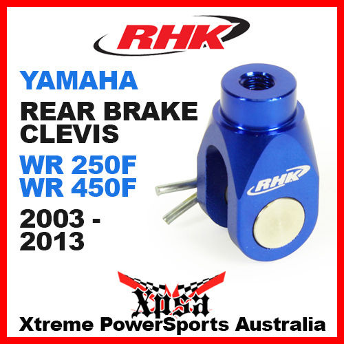 RHK OEM REPLACEMENT BILLET REAR BRAKE CLEVIS BLUE YAMAHA WR250F WR450F 2003-2013