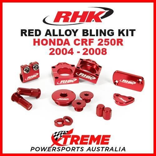 RHK MX RED ALLOY BLING KIT HONDA CRF250R CRF 250R 2004-2008 DIRT BIKE MOTOCROSS