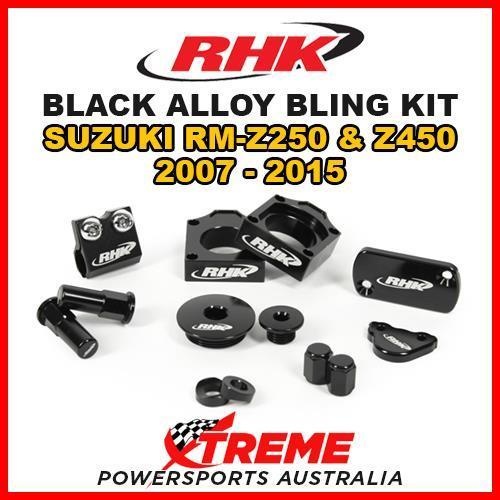 RHK MX BLACK ALLOY BLING KIT For Suzuki RMZ 250 450 RM Z250 Z450 2007-2015 DIRTBIKE