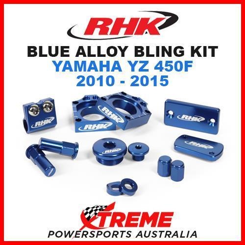 RHK MX BLUE ALLOY BLING KIT YAMAHA YZ450F YZ 450F YZF450 2010-2015 DIRT BIKE