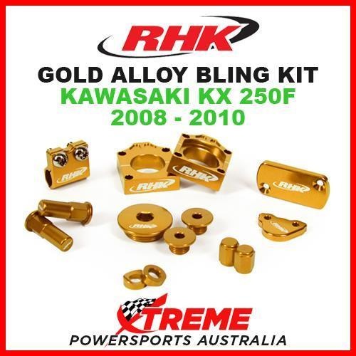 RHK MX GOLD ALLOY BLING KIT KAWASAKI KX250F KX 250F KXF250 2008-2010 DIRT BIKE