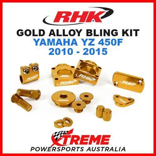 RHK MX GOLD ALLOY BLING KIT YAMAHA YZ450F YZ 450F YZF450 2010-2015 DIRT BIKE