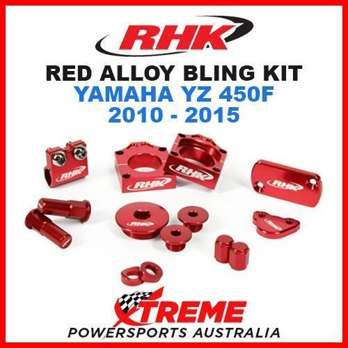 RHK MX RED ALLOY BLING KIT YAMAHA YZ450F YZ 450F YZF450 2010-2015 DIRT BIKE
