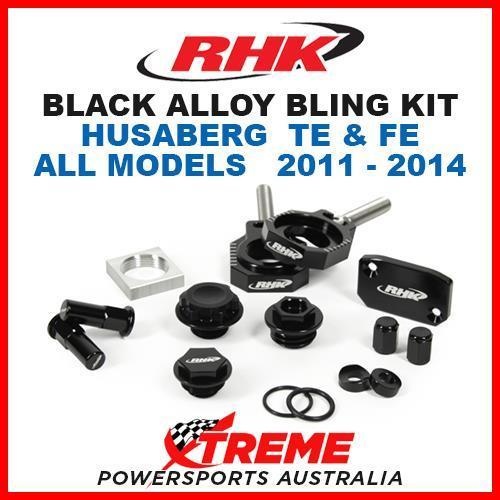 RHK MX BLACK ALLOY BLING KIT HUSABERG TE FE 125 250 350 450 501 2011-2014 MOTO