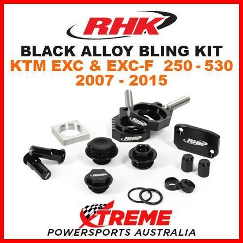 RHK MX BLACK BILLET BLING KIT KTM EXC F 250 350 450 500 530 2007-2015 DIRT BIKE