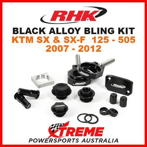 RHK MX BLACK ALLOY BLING KIT KTM SX SXF 125 250 350 450 505 2007-2012 DIRT BIKE