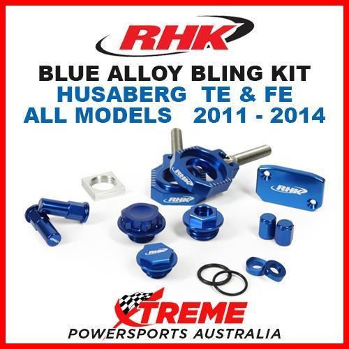 RHK MX BLUE ALLOY BLING KIT HUSABERG TE FE 125 250 350 450 501 2011-2014 MOTO