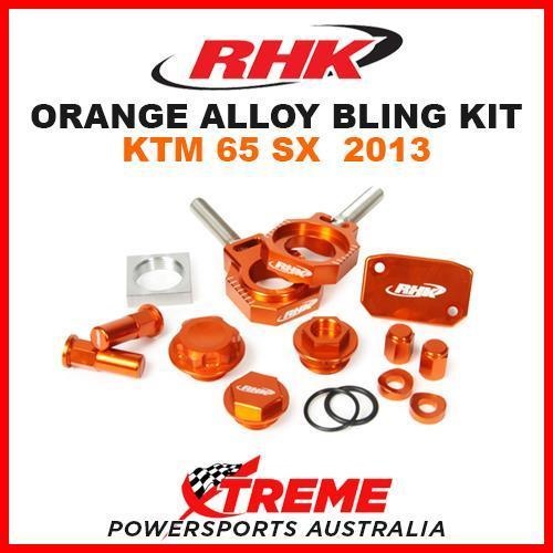 RHK MX ORANGE ALLOY BLING KIT KTM 65SX SX65 65 SX 65cc 2013 DIRT BIKE MOTOCROSS