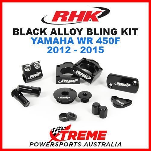 RHK MX BLACK ALLOY BLING KIT YAMAHA WR450F WR 450F WRF450 2012-2015 DIRT BIKE