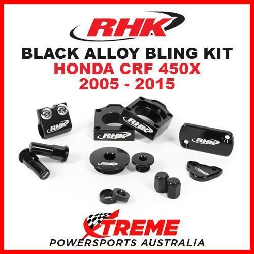 RHK MX BLACK ALLOY BLING KIT HONDA CRF450X CRF 450X 2005-2015 DIRT BIKE MOTO