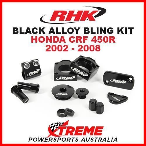 RHK MX BLACK ALLOY BLING KIT HONDA CRF450R CRF 450R 2002-2008 DIRT BIKE MOTO
