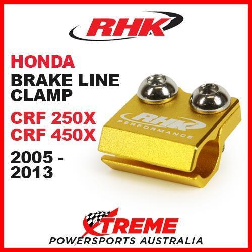 RHK MX GOLD BRAKE LINE CLAMP HONDA CRF250X CRF450X CRF 250X 450X 2005-2013 MOTO