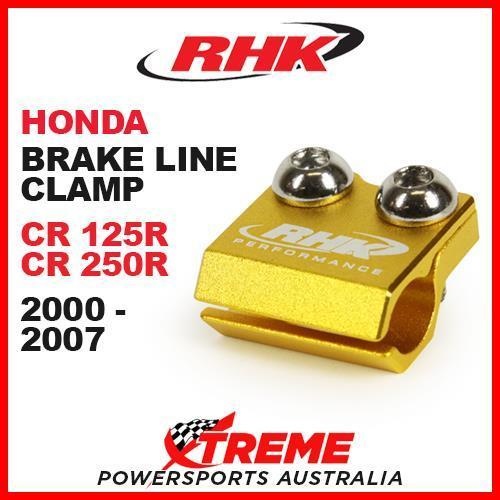 RHK MX GOLD BRAKE LINE CLAMP HONDA CR125 CR250 CR 125 250 2000-2007 DIRT BIKE