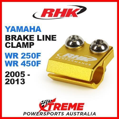 RHK MX GOLD BRAKE LINE CLAMP MOTOCROSS YAMAHA WR250F WR450F WRF 250 450 05-2013