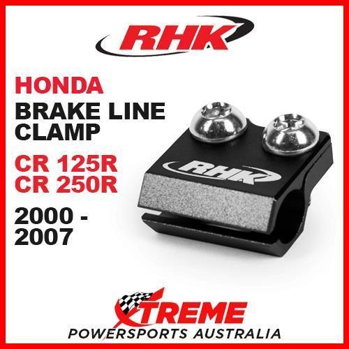 RHK MX BLACK BRAKE LINE CLAMP HONDA CR125 CR250 CR 125 250 2000-2007 DIRT BIKE