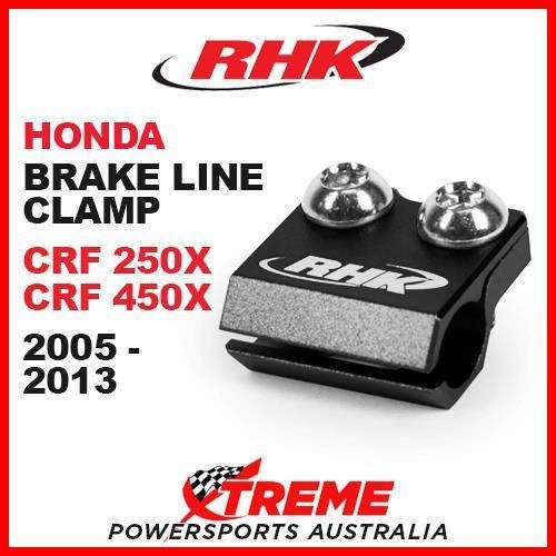 RHK MX BLACK BRAKE LINE CLAMP HONDA CRF250X CRF450X CRF 250X 450X 2005-2013 MOTO