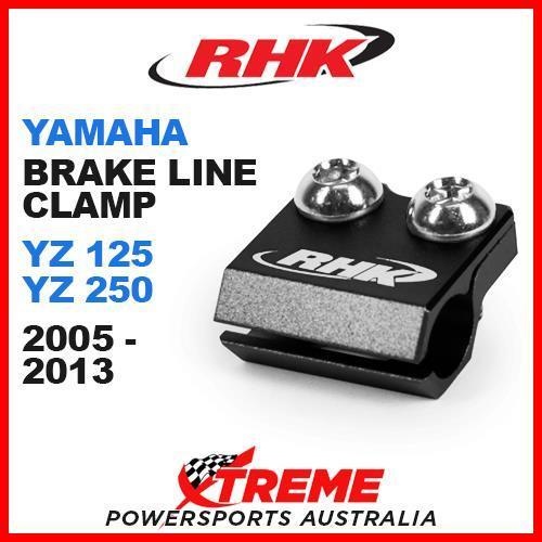 RHK MX BLACK BRAKE LINE CLAMP MOTOCROSS YAMAHA YZ125 YZ250 YZ 125 250 2005-2013