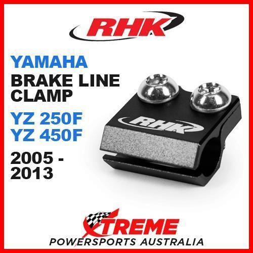RHK MX BLACK BRAKE LINE CLAMP MOTOCROSS YAMAHA YZ250F YZ450F YZF 250 450 05-2013