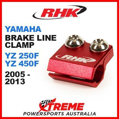 RHK MX RED BRAKE LINE CLAMP MOTOCROSS YAMAHA YZ250F YZ450F YZF 250 450 2005-2013
