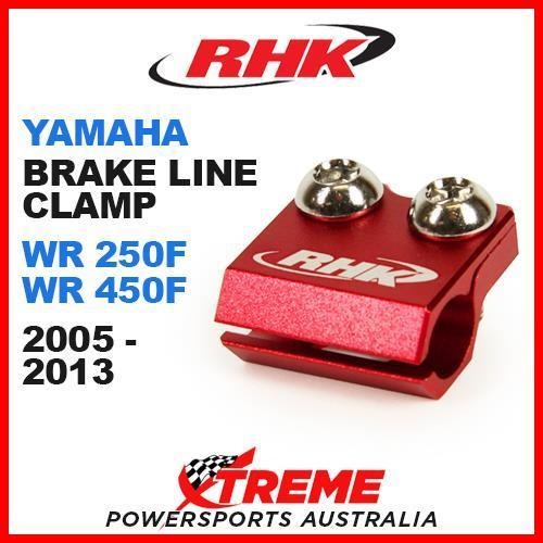 RHK MX RED BRAKE LINE CLAMP MOTOCROSS YAMAHA WR250F WR450F WRF 250 450 2005-2013