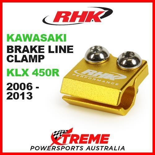 RHK MX GOLD BRAKE LINE CLAMP KAWASAKI KLX450R KLX450 KLX 450 450R 2006-2013 MOTO