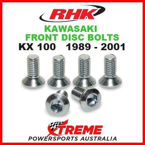 RHK MX FRONT HEAVY DUTY BRAKE DISC BOLT SET KAWASAKI KX100 KX 100 1989-2001 MOTO