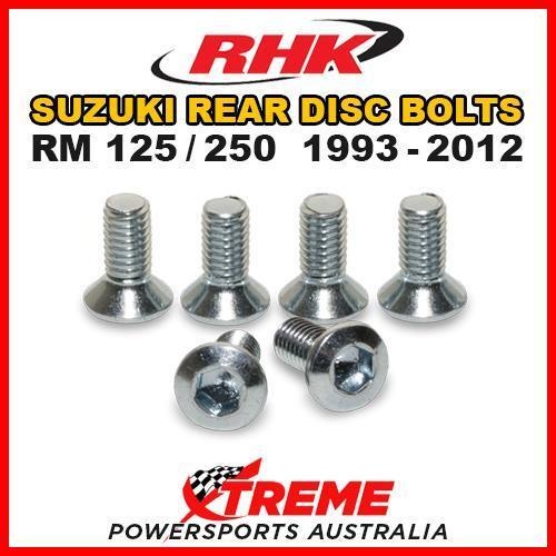 RHK REAR HEAVY DUTY BRAKE DISC BOLT SET For Suzuki RM125 RM250 RM 125 250 1993-2012