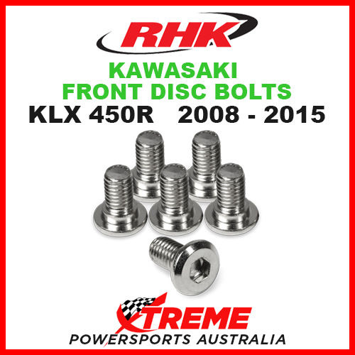 RHK MX FRONT HEAVY DUTY BRAKE DISC BOLT SET KAWASAKI KLX450R KLX 450R 2008-2015