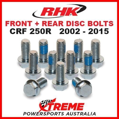 RHK FRONT + REAR HEAVY DUTY BRAKE DISC BOLT SET HONDA CRF250R CRF 250R 2002-2015