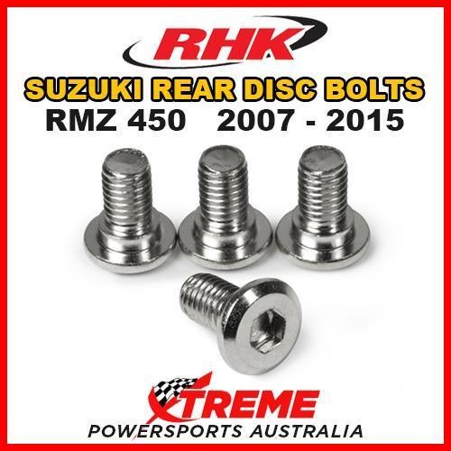 RHK MX REAR HEAVY DUTY BRAKE DISC BOLT SET For Suzuki RMZ450 RM Z450 2007-2015 MOTO