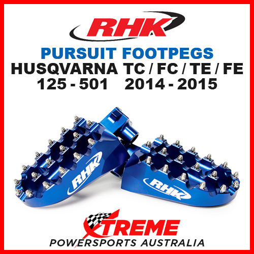 RHK BLUE ALLOY PURSUIT FOOTPEGS HUSQVARNA TC FC TE FE 125 250 350 450 501 14-15