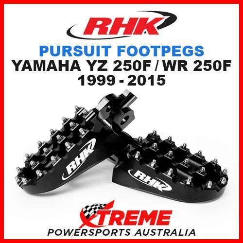 RHK MX BLACK ALLOY PURSUIT FOOTPEGS YAMAHA YZ250F WR250F YZF WRF 250 1999-2015
